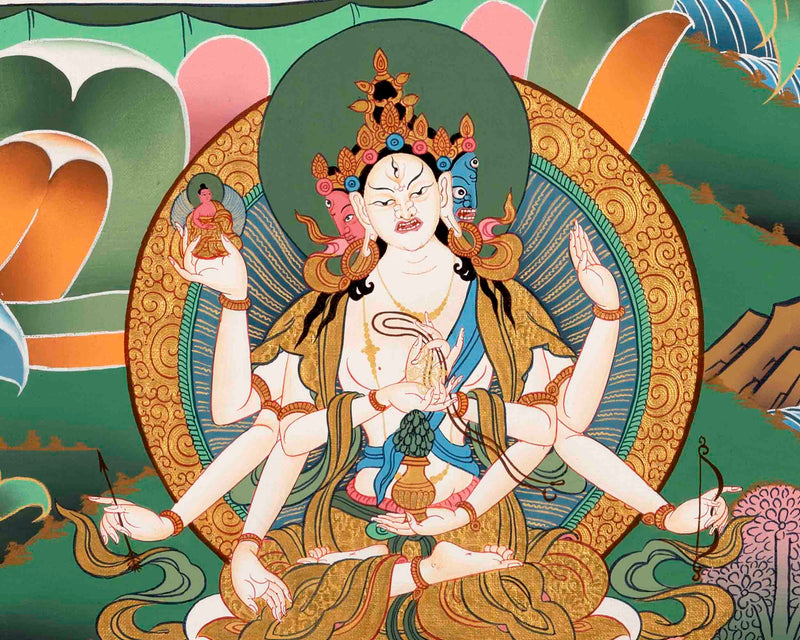 Female White Tara Thangka | Religious Wall Decors