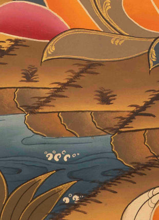 Gautama Buddha Thangka | Traditional Tibetan Painting | Wall Hanging Decors