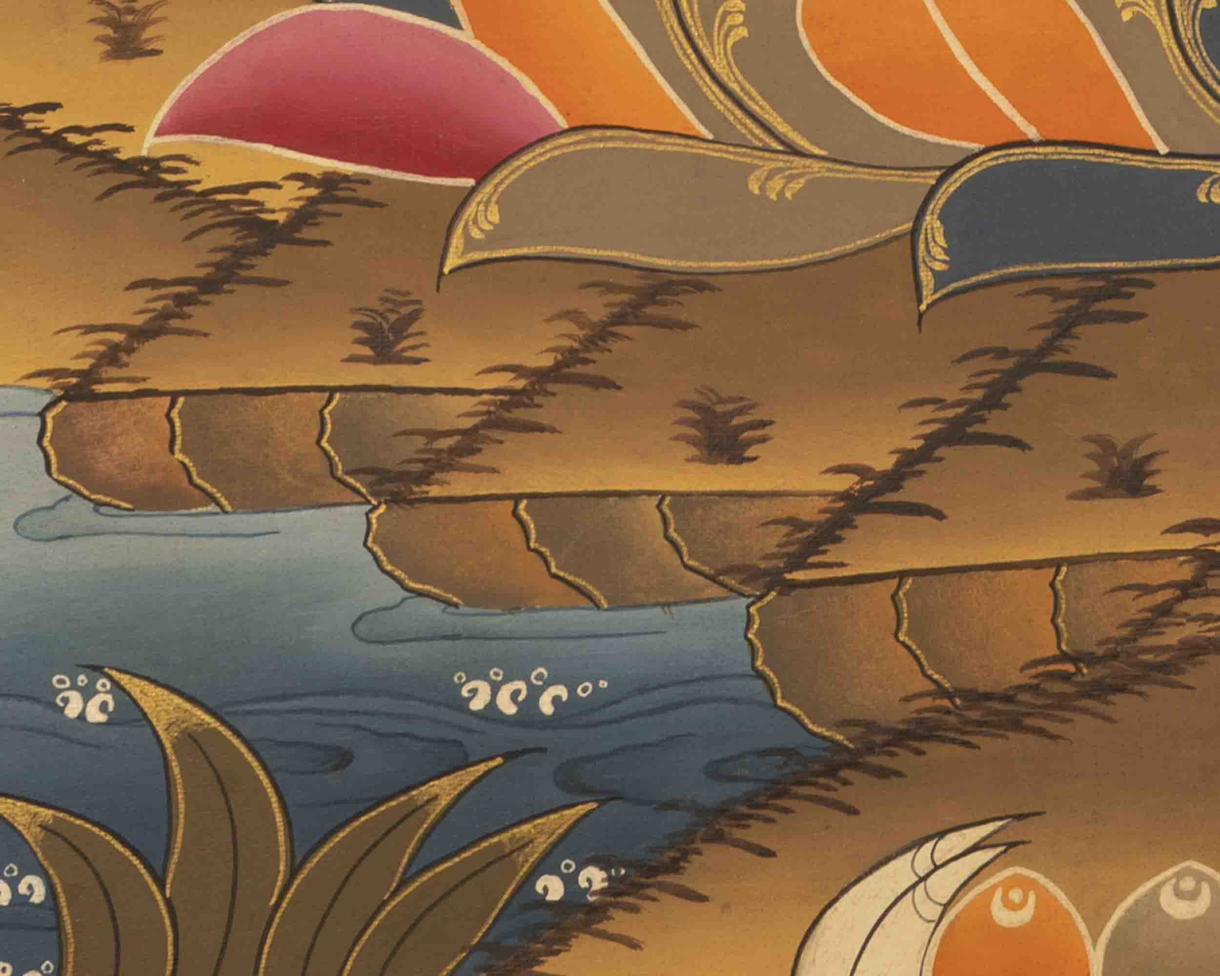 Gautama Buddha Thangka | Traditional Tibetan Painting | Wall Hanging Decors