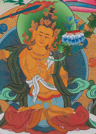 Avalokitesvara Chengrezig Thangka | Traditional Buddhist Paint | Wall Decors