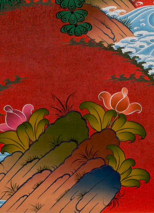 Green Tara Thangka Painting | Traditional Buddhist Art