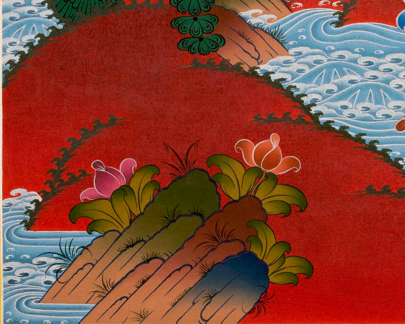 Green Tara Thangka Painting | Traditional Buddhist Art