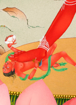 Vajrayogini Thangka Print | The Red Dakini of Vajrayana