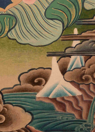 White Tara Thangka Painting | Religious Tibetan Art | Wall Decors