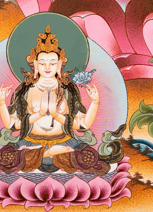 Religious Manjushree Thangka | Thangka Painting