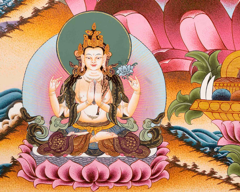 Religious Manjushree Thangka | Thangka Painting