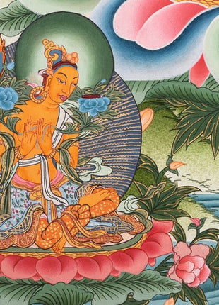 Buddhist Green Tara | Healing Female Deity Thangka
