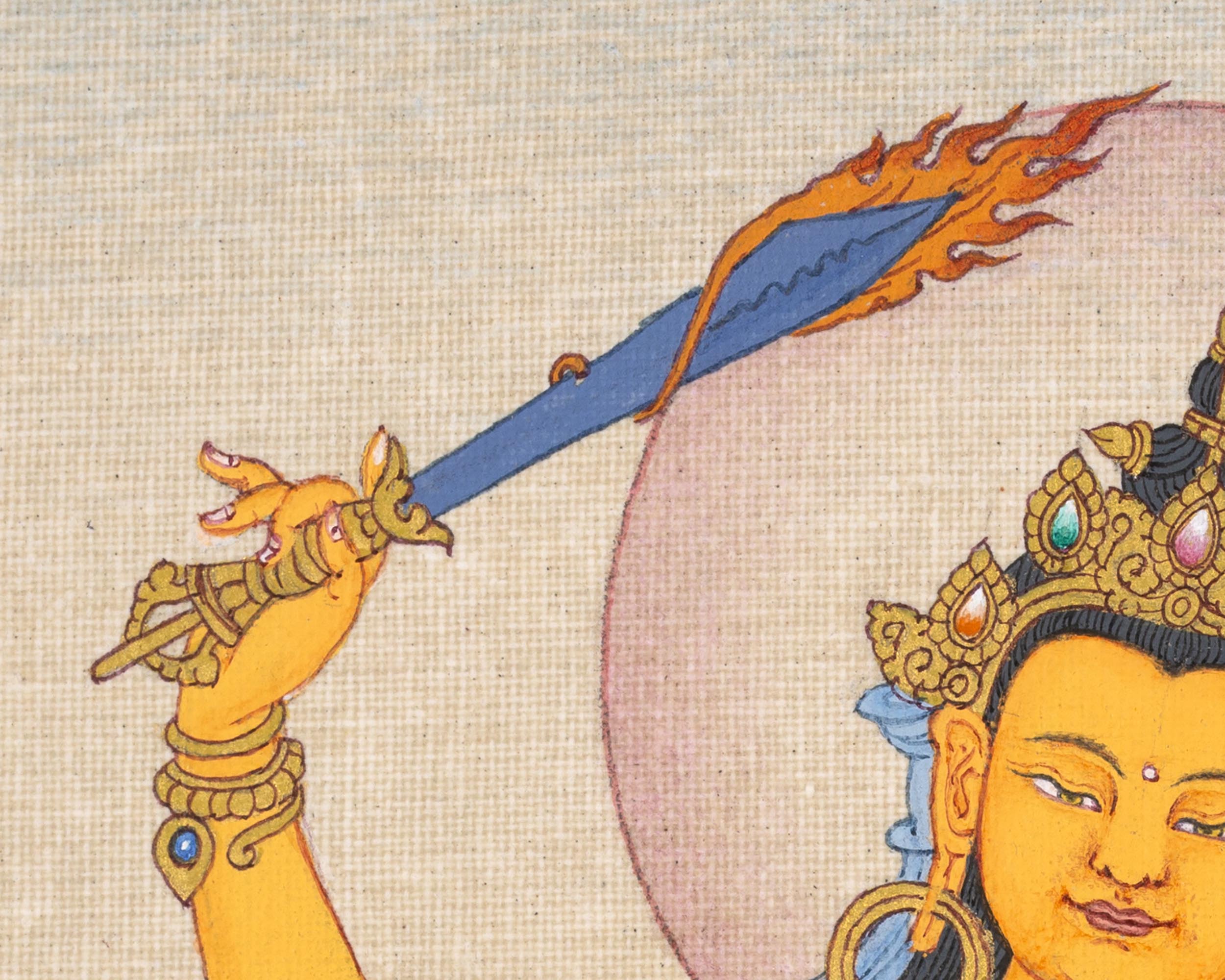 Manjushri Bodhisattva Painting | Traditional Thangka