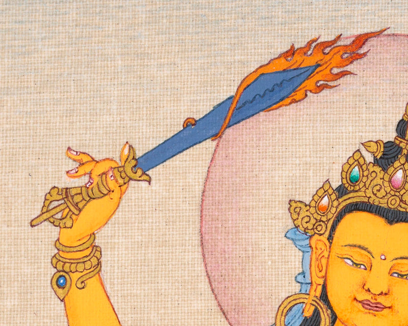 Manjushri Bodhisattva Painting | Traditional Thangka