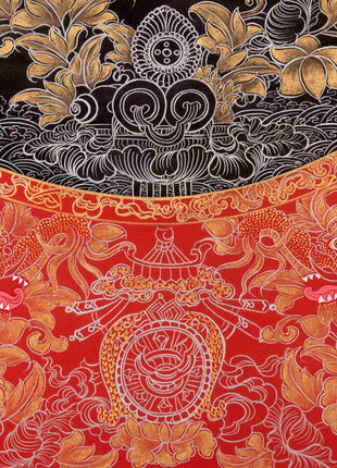 Bodhisattva Chengrezig Thangka | Original Handpainted Art | Traditional Painting