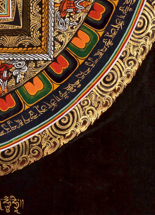 Meditative Mandala Thangka | Traditional Tibetan Art | Wall Decors