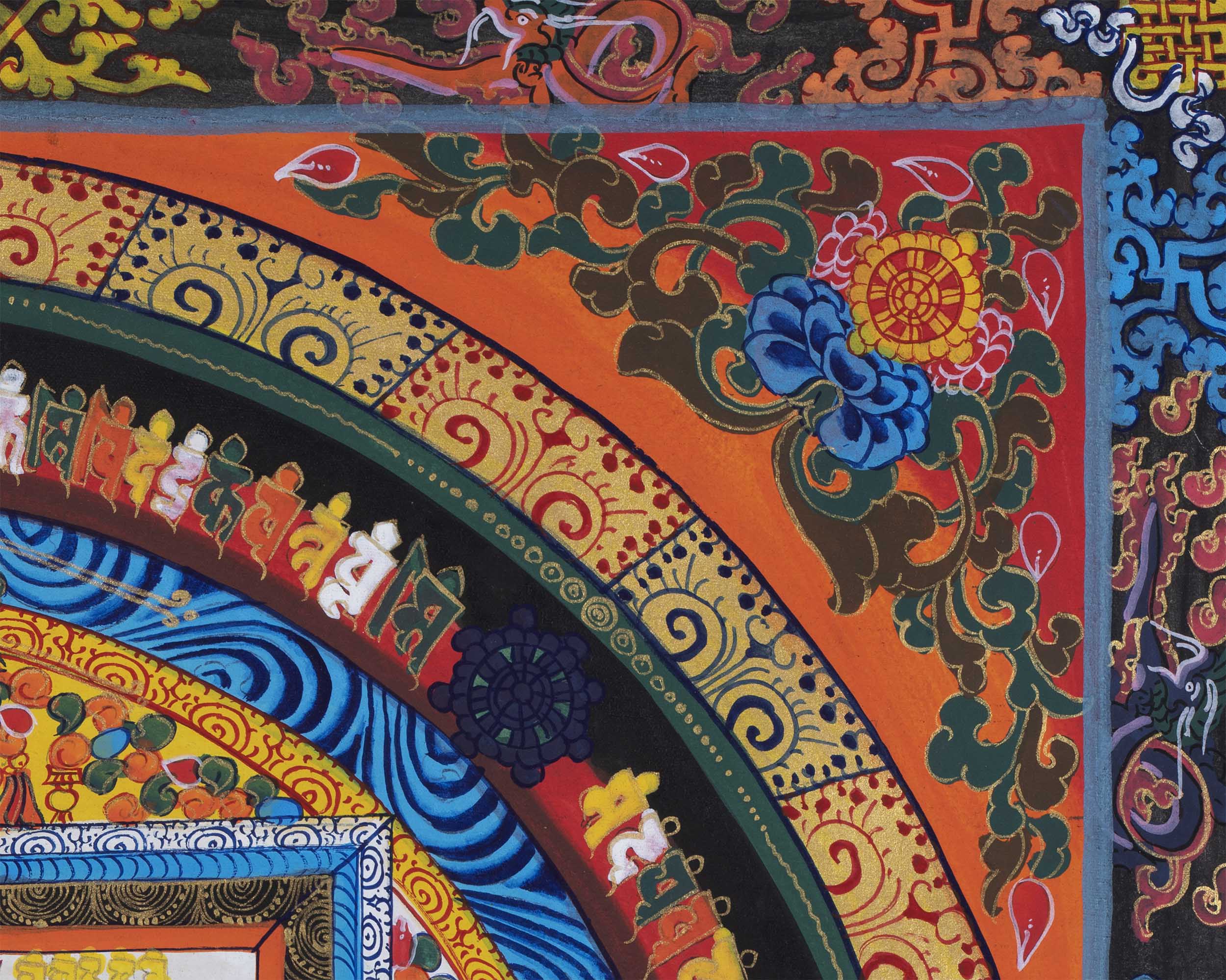 Kalachakra Mandala Thangka | Religious Buddhist Art