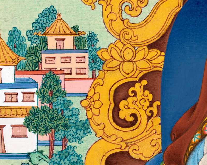 Hand-Painted Rare Marpa Thangka | Beautiful Small Painting Of Kagyu Master | Buddhist Master