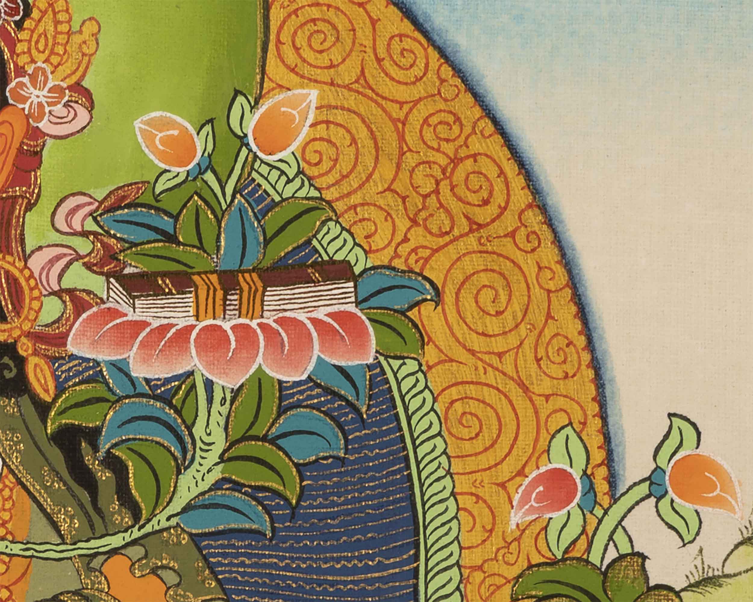 Manjushree Bodhisattva Thangka | Tibetan Wall Decor