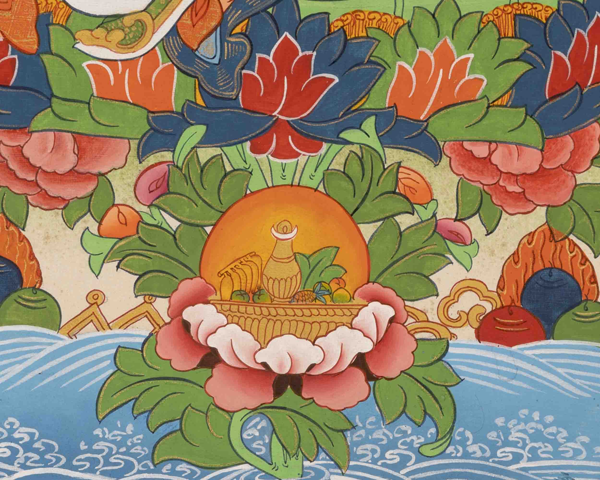Guru Padmasambhava Thangka | Religious Painting | Wall Decors