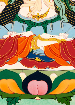 White Tara Practice Thangka | Traditional Buddhist Art