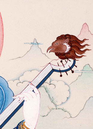 Mother Saraswati Thangka, Tibetan Art of Dakini