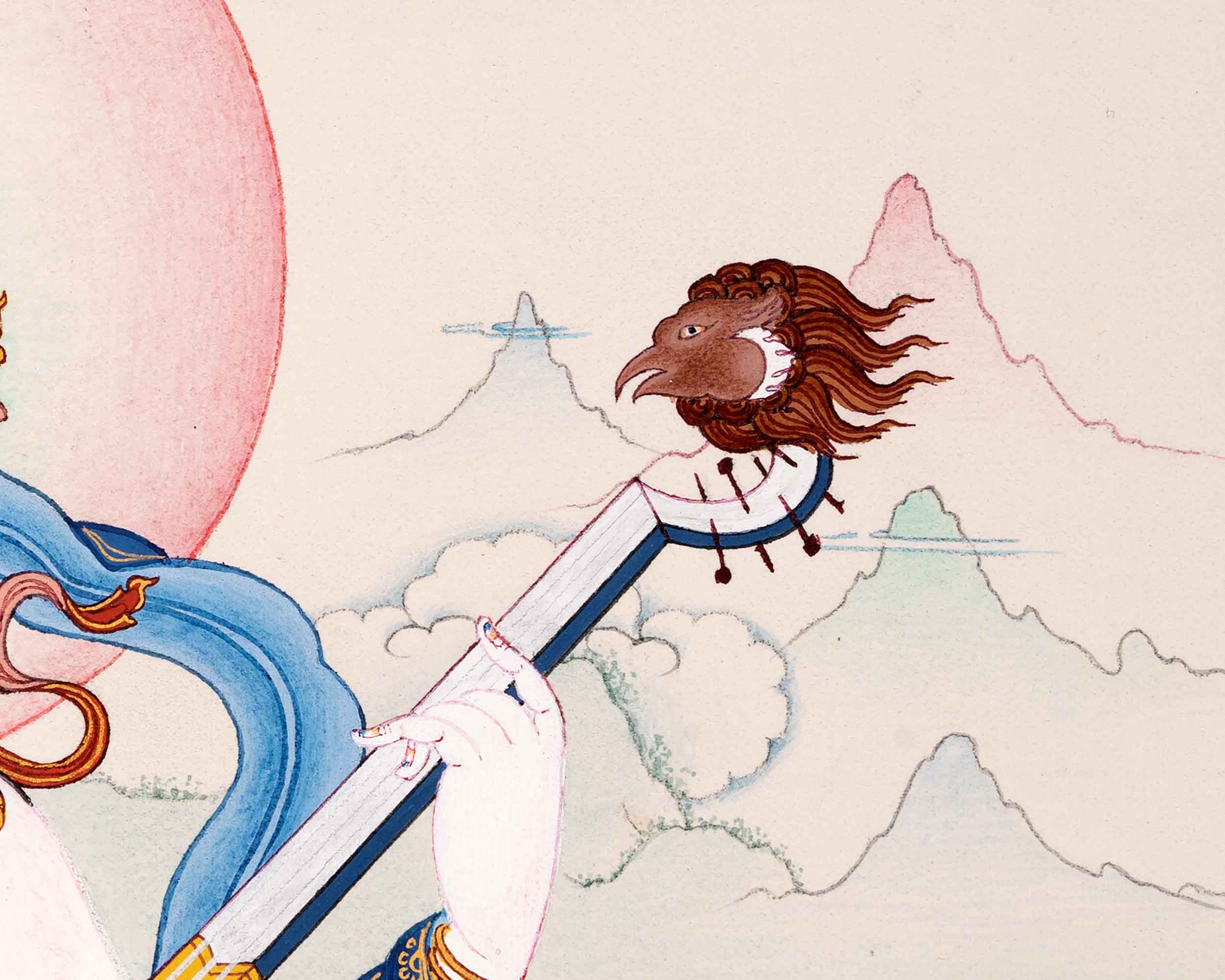 Mother Saraswati Thangka, Tibetan Art of Dakini