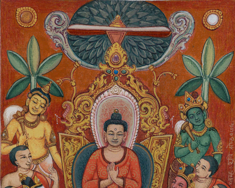 Stories About The Buddha On a Giclee Print | Tibetan Poster Historical Shakyamuni Buddha