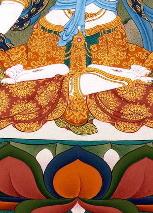 White Tara Thangka For Your Meditation Practice | Himalayan Buddhist Art