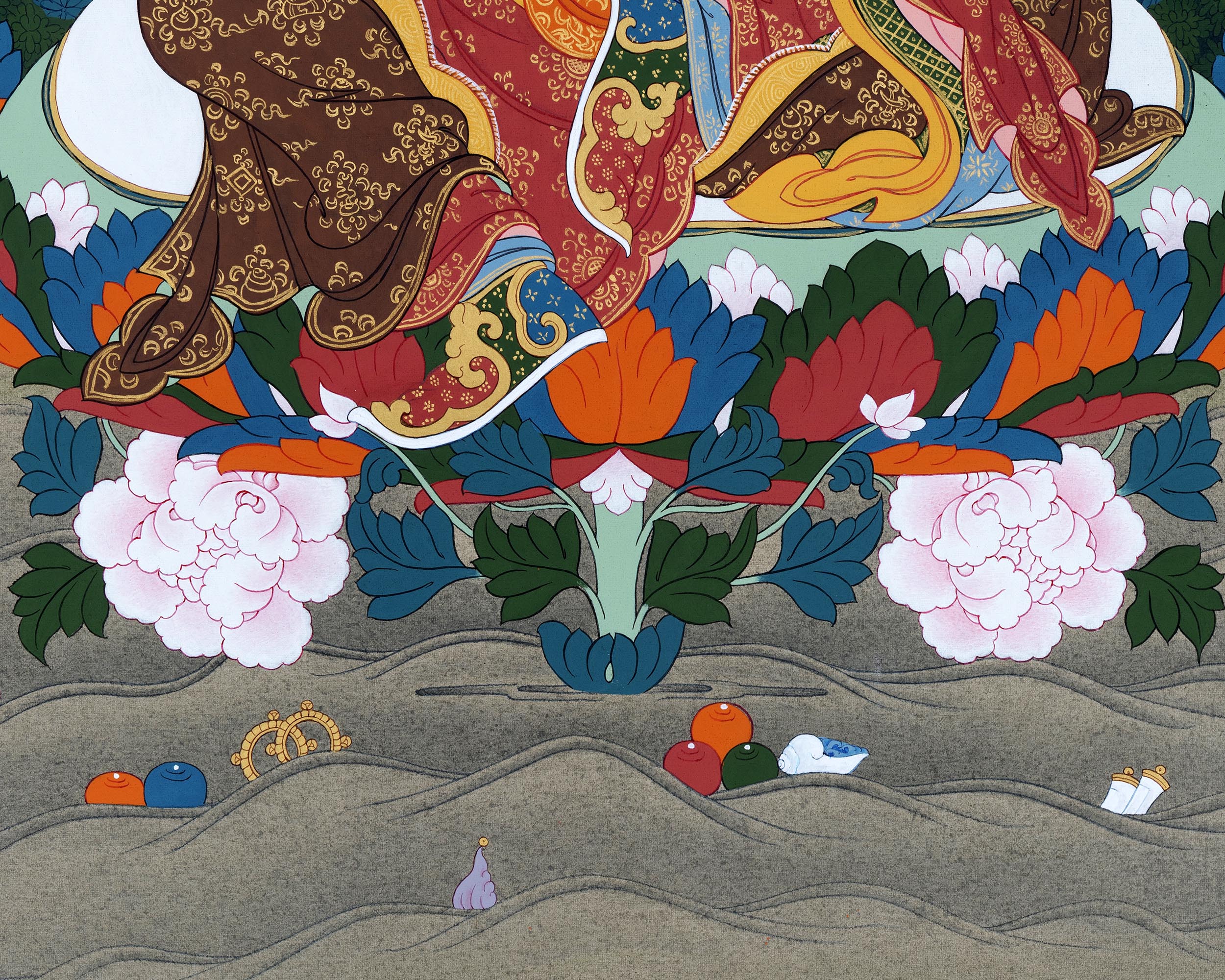Guru Rinpoche With Consort | Padmasambhava Thangka