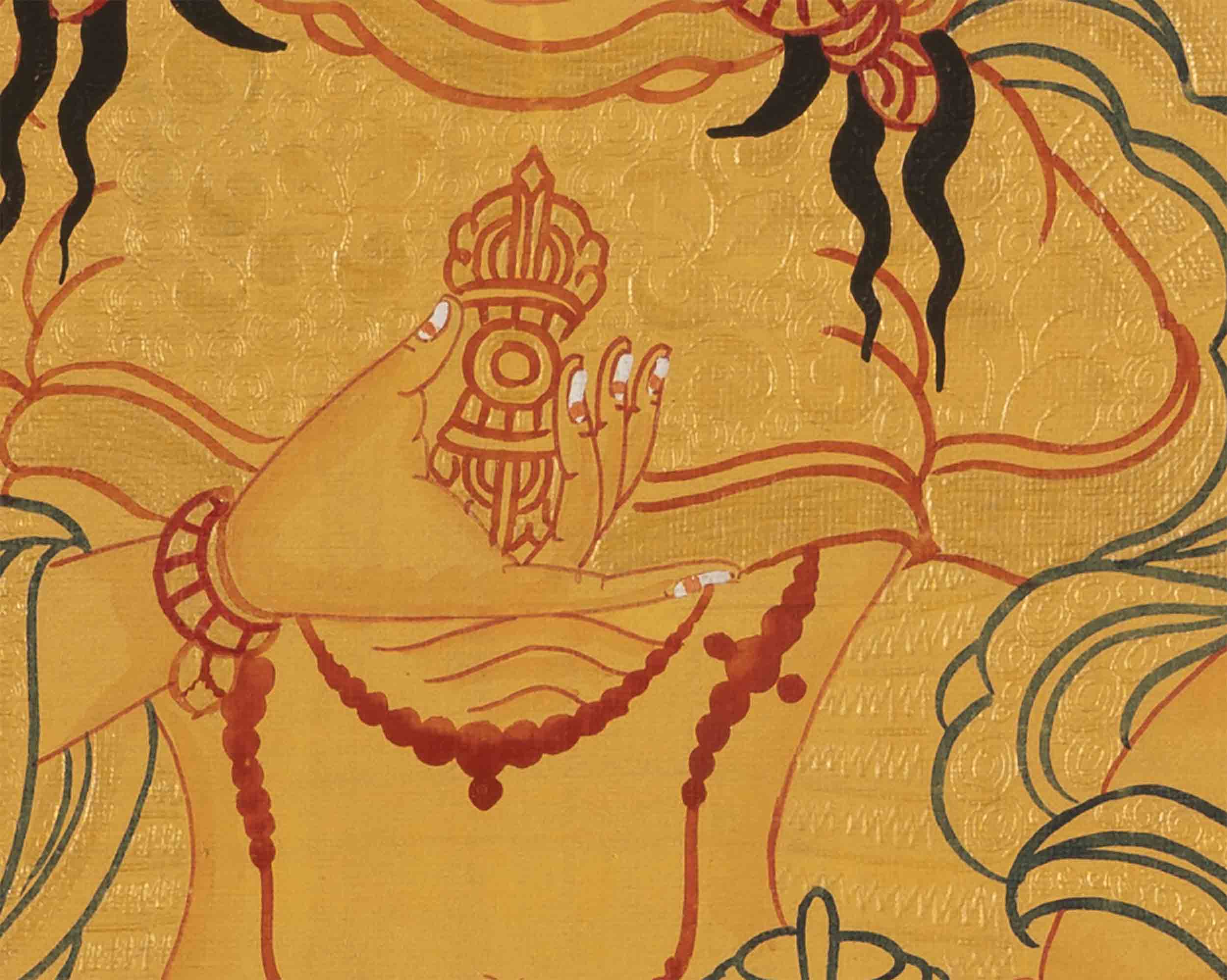 Vajrasattva Painting | Traditional Buddhist Thangka | Wall Hanging Decors