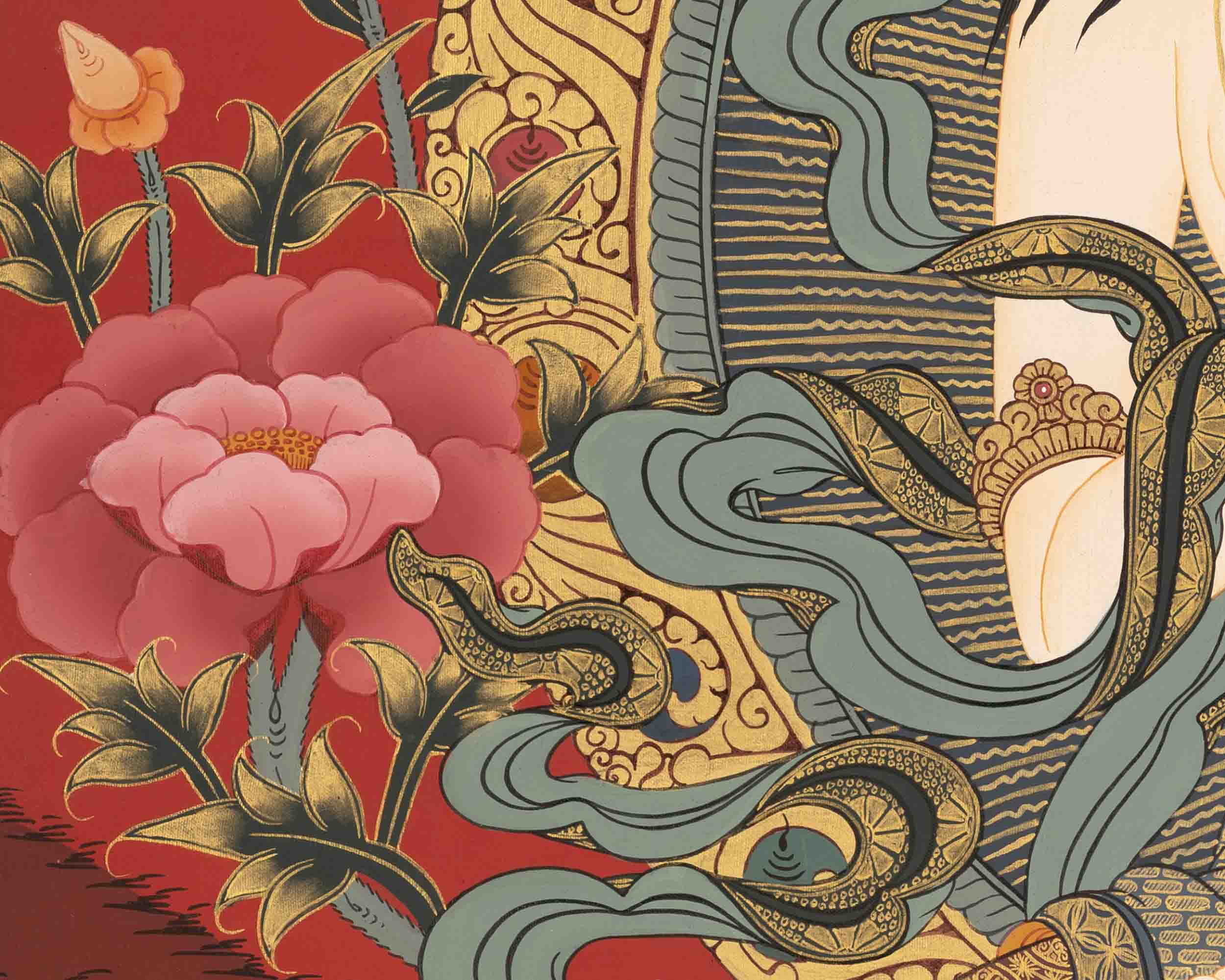 Vajrasattva Dorje Sempa Thangka | Tibetan Traditional Paint