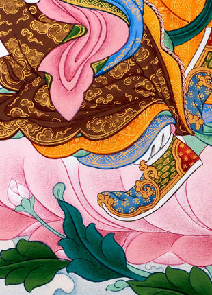 Guru Rinpoche Thangka | Traditionally Hand Painted Art