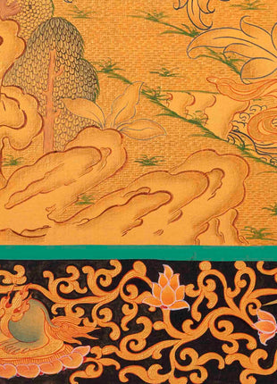 Buddhist Shakyamuni Buddha Thangka | Original Hand Painted 24k Gold Thangka
