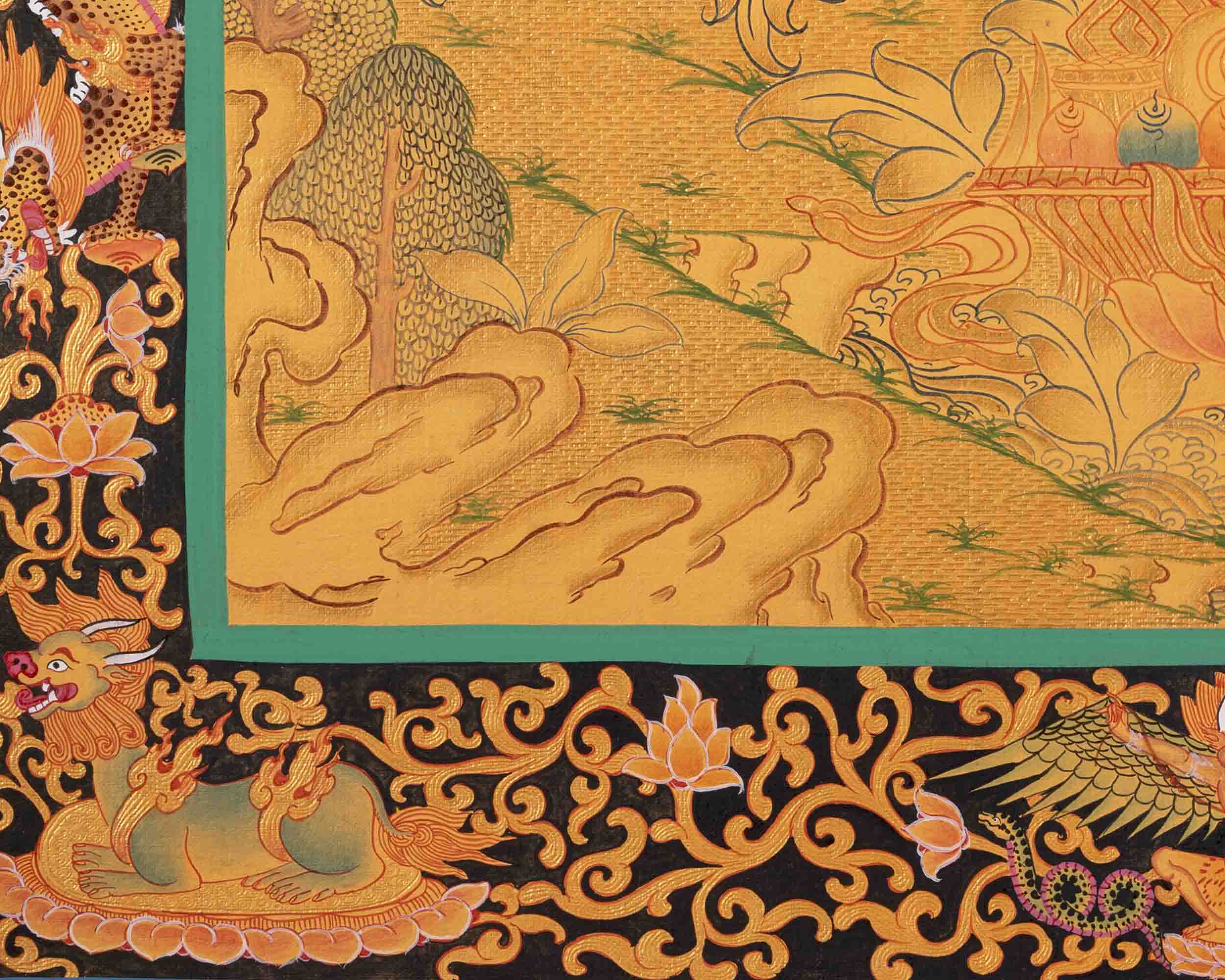 Buddhist Shakyamuni Buddha Thangka | Original Hand Painted 24k Gold Thangka