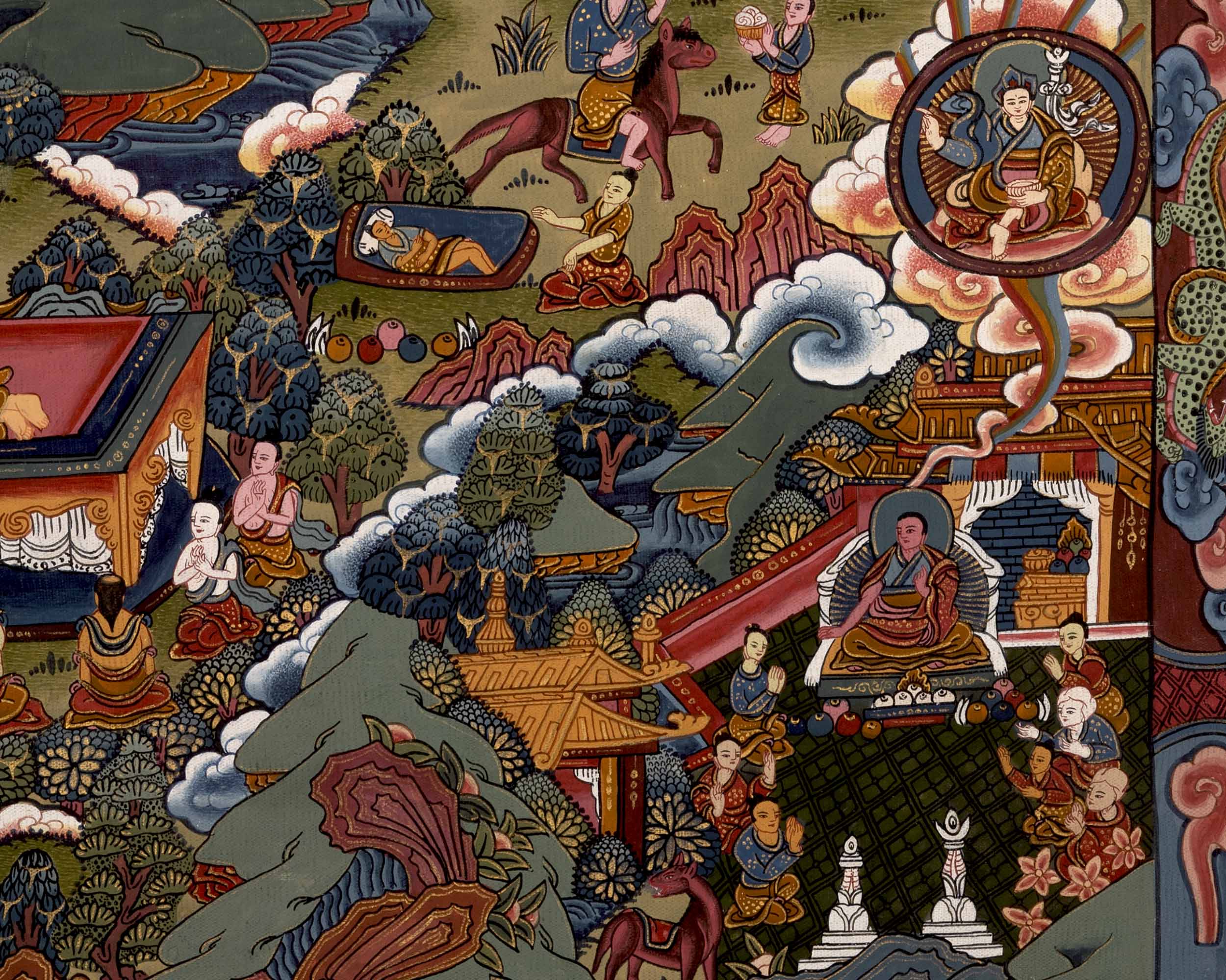 Buddha Life Story Thangka | Wall Decors