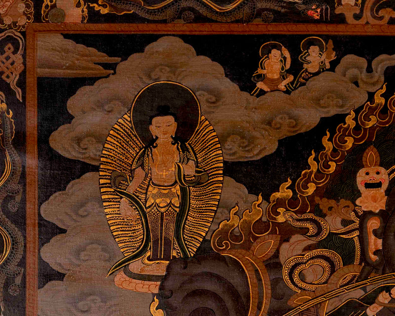 Wheel Of Life Buddhist Thangka | Bhavachakra Painting
