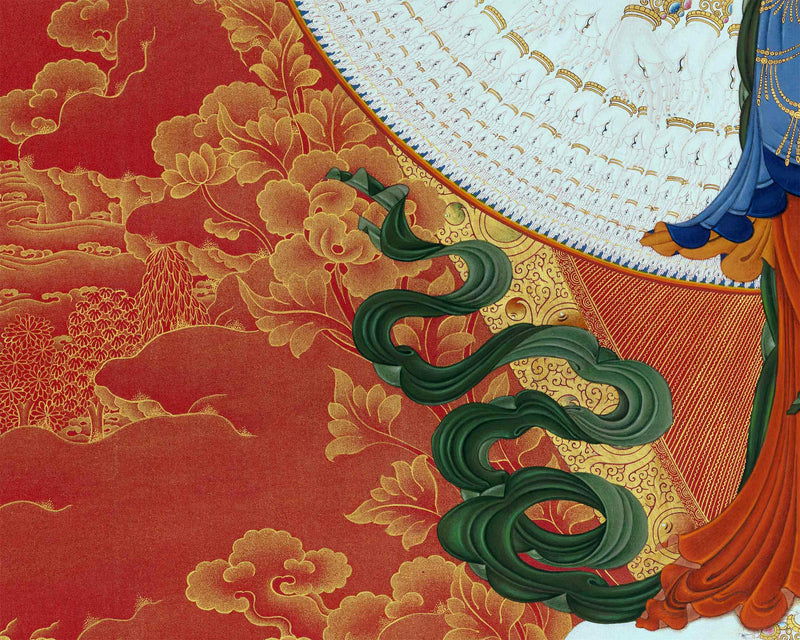 1000 Armed Chenrezig Thangka | Handpainted Buddhist Artwork