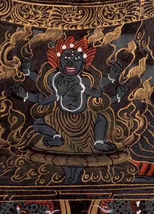 Dark Themed Shakyamuni Buddha Mandala | Wall Hanging