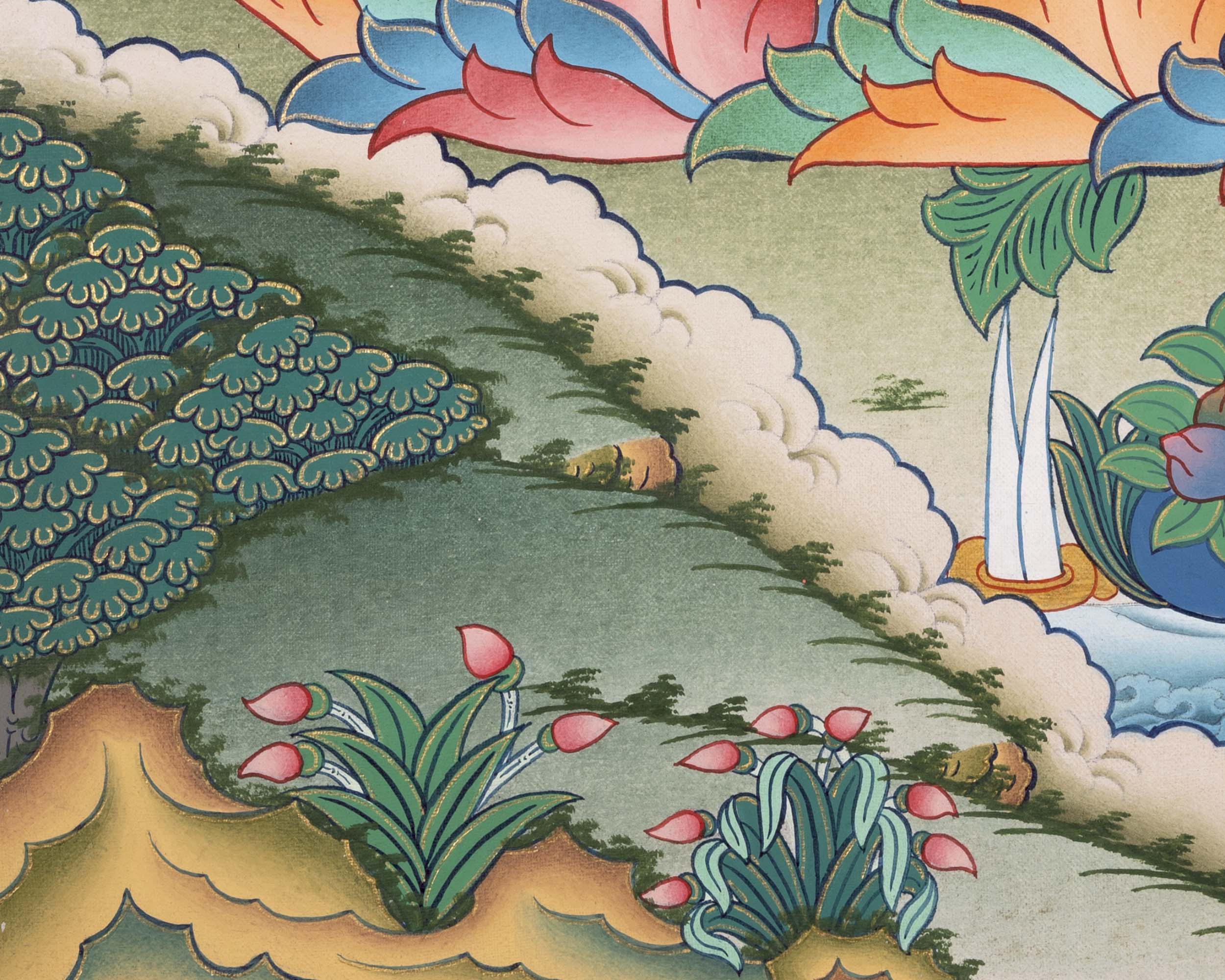 Meditation Medicine Buddha | Original Hand-Painted Healing Thangka