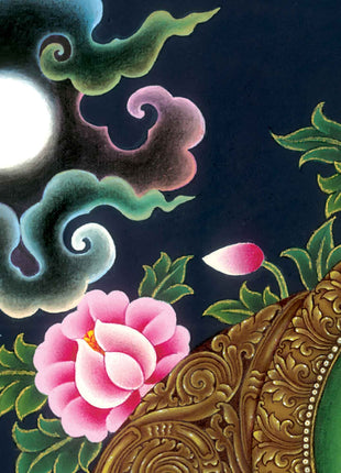 Traditional Himalayan Red Tara Thangka Print | Thangka Prints For Home Decor