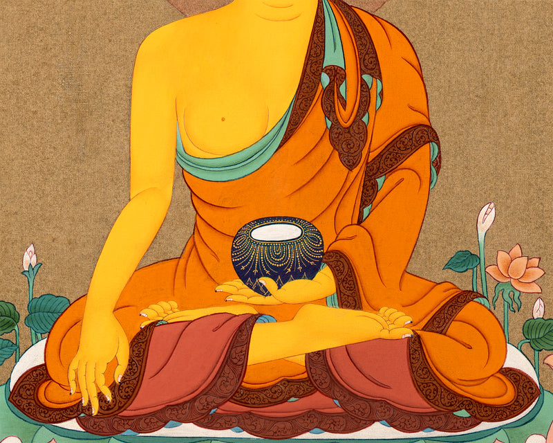 Buddha Shakyamuni Thangka | Tibetan Thangka Painting