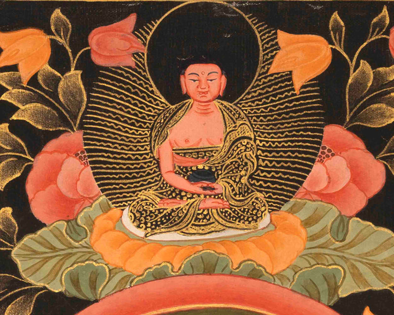 Four Armed Chenrezig Thangka | Tibetan Avalokiteshvara of compassion