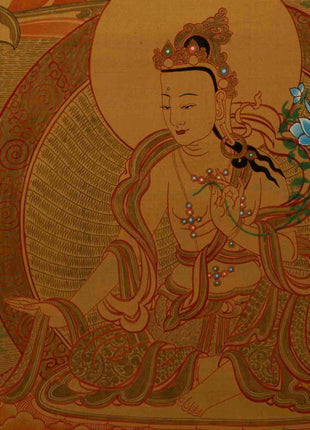 Healing Buddha Thangka | Bhaisajyaguru Thangka | Wall Hanging Decors