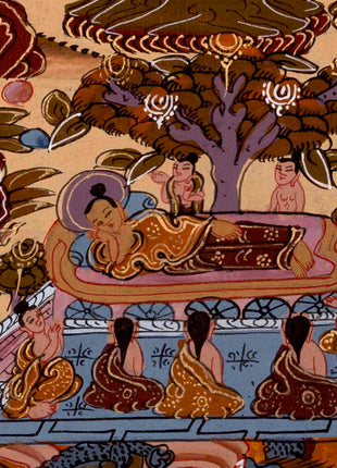 Buddha Life Story Thangka | Religious Buddhist Thangka