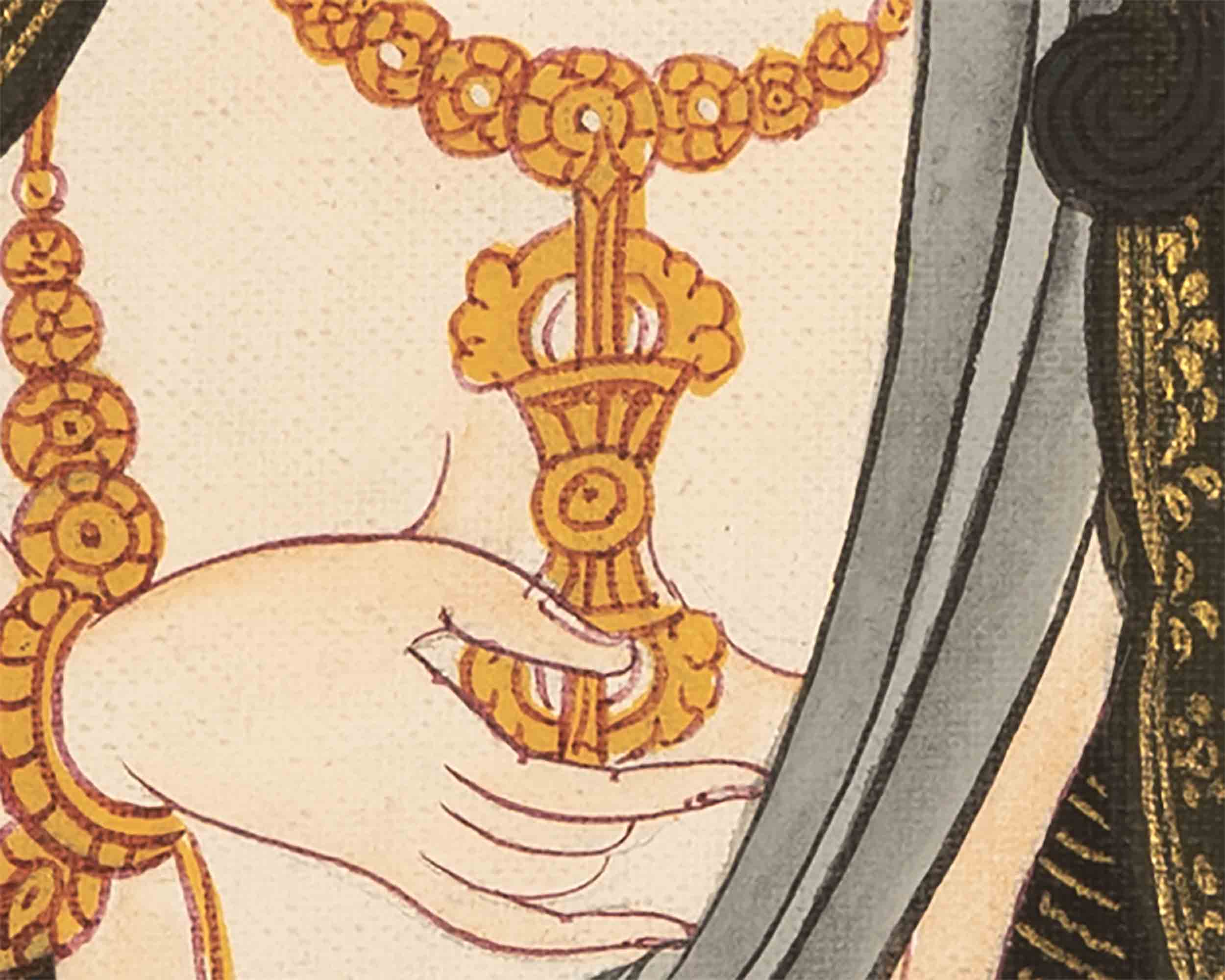 Buddhist Vajrasattva Thangka | Hand-Painted Tibetan Buddhist Thangka
