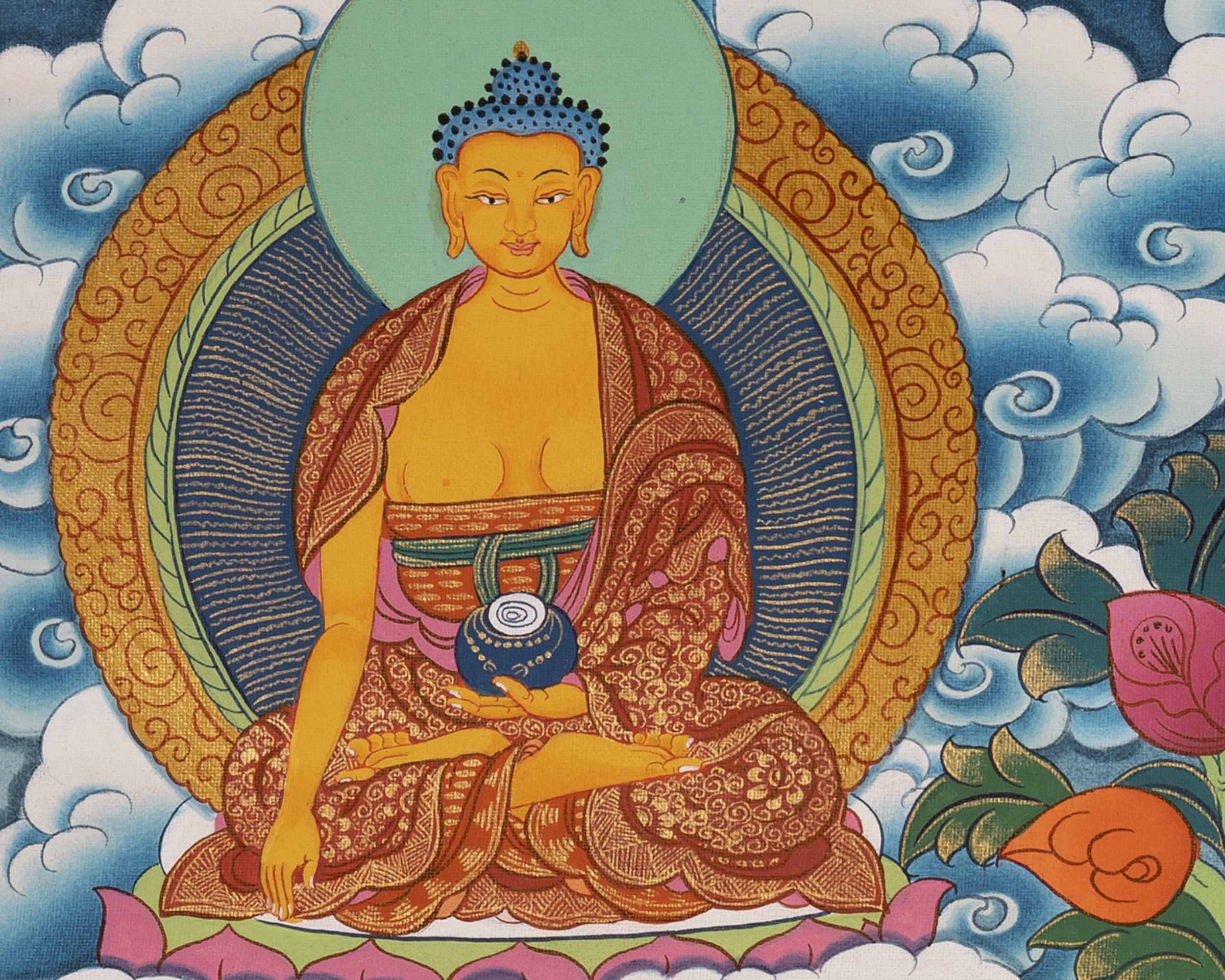 Handpainted Avalokitesvara Thangka | Chengrezig Thangka