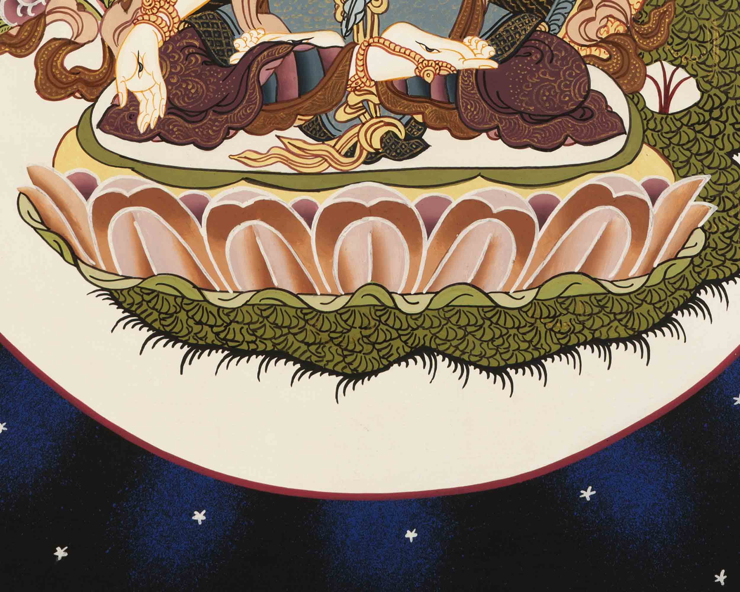 Goddess White Tara | Traditional Thangka Art | Wall Hanging Decoration