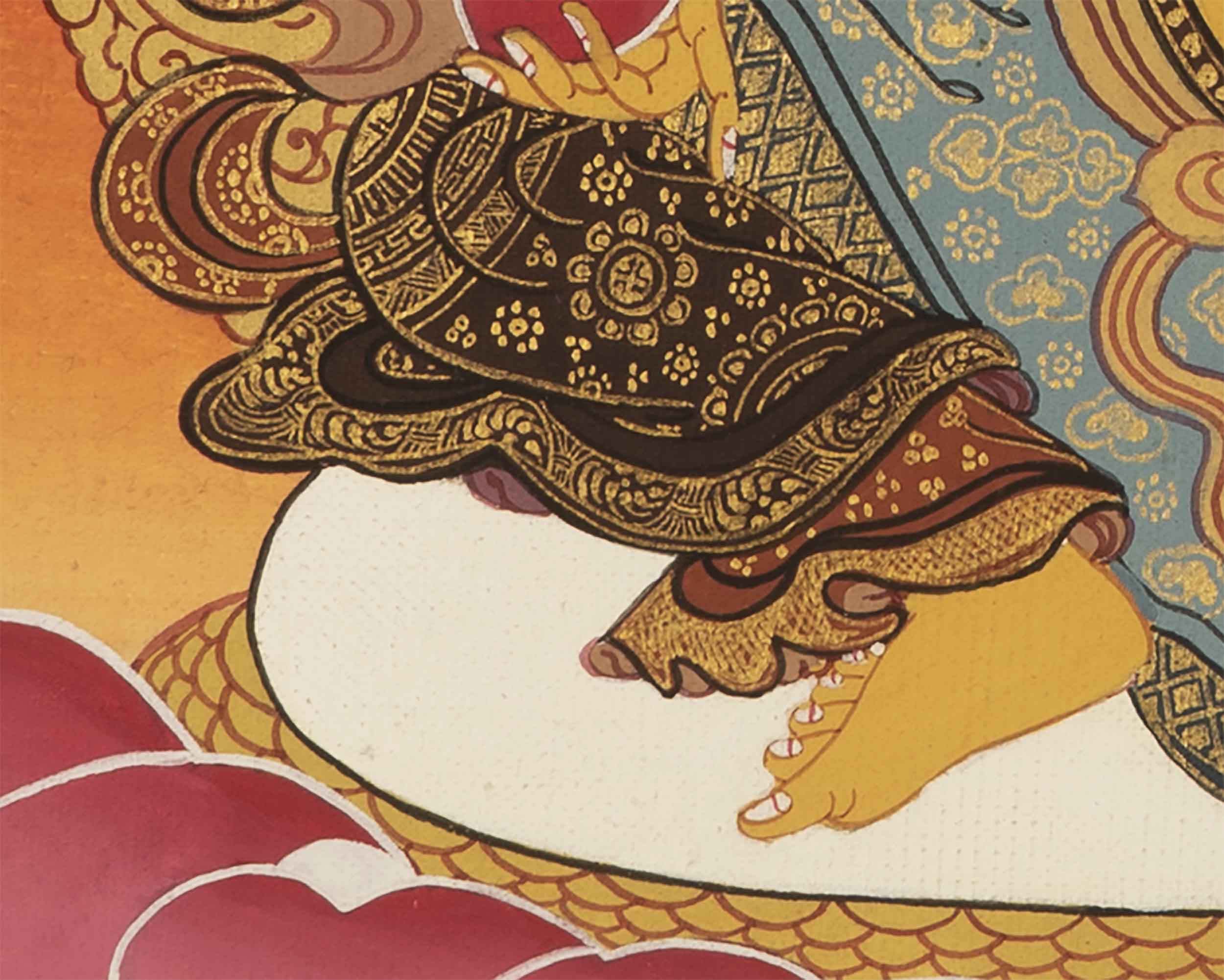 Jambhala Thangka | Traditional Tibetan Art | Wall Decor Painting