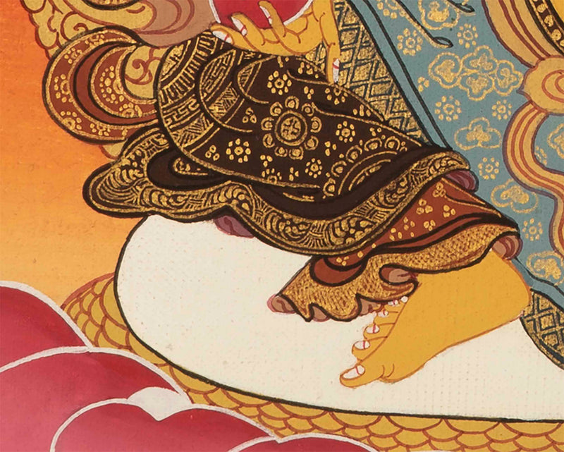 Jambhala Thangka | Traditional Tibetan Art | Wall Decor Painting