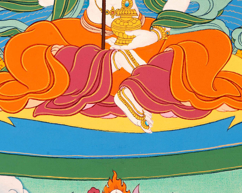 Mandarva Thangka | Traditional Buddhist Dakini Art