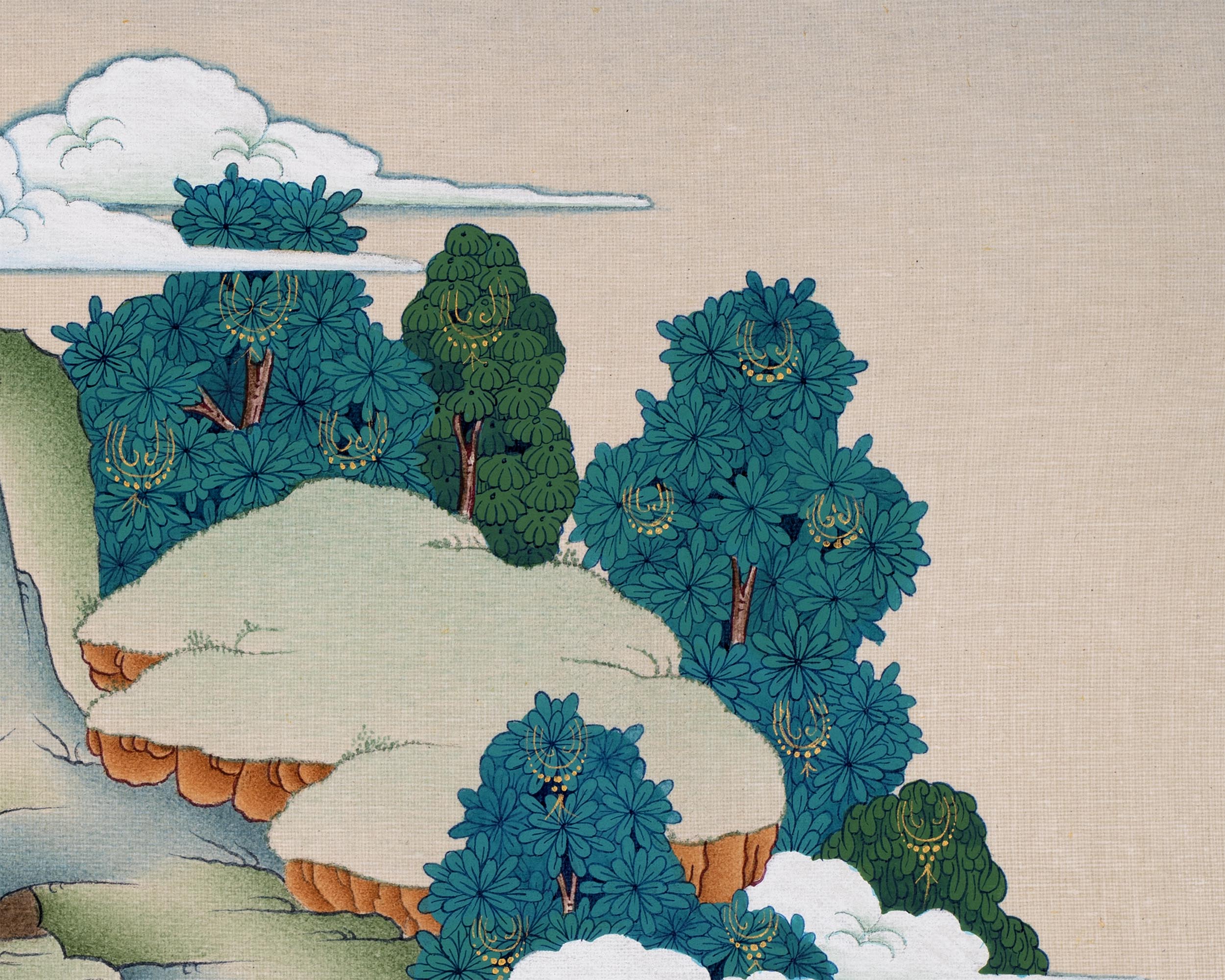 Milarepa Thangka | Tibetan Buddhist Master Painting