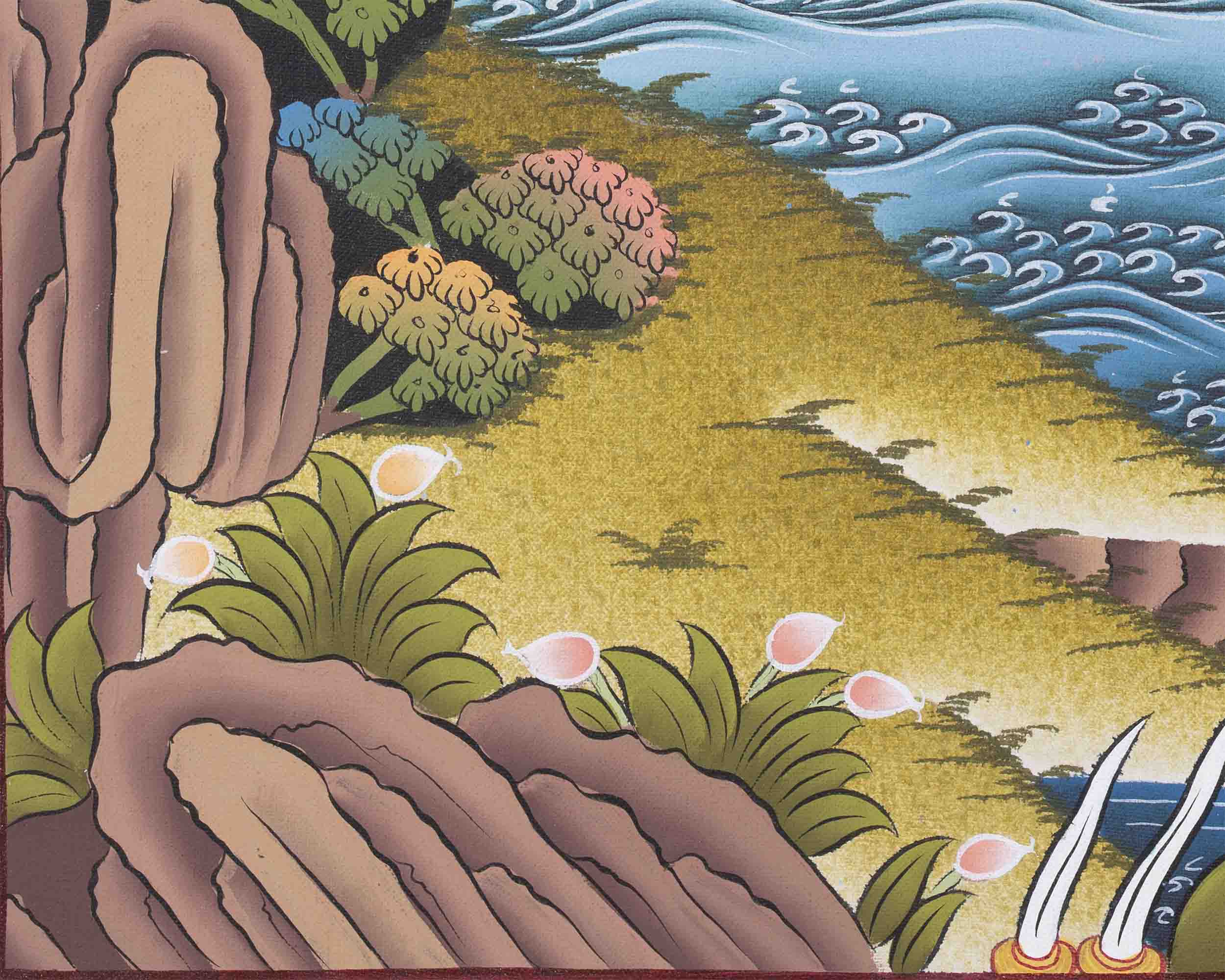 Thangka Of Amoghasiddhi | Traditional Artwork | Buddhist Wall Decors