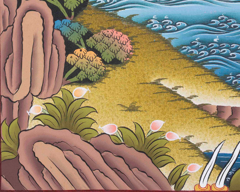 Thangka Of Amoghasiddhi | Traditional Artwork | Buddhist Wall Decors