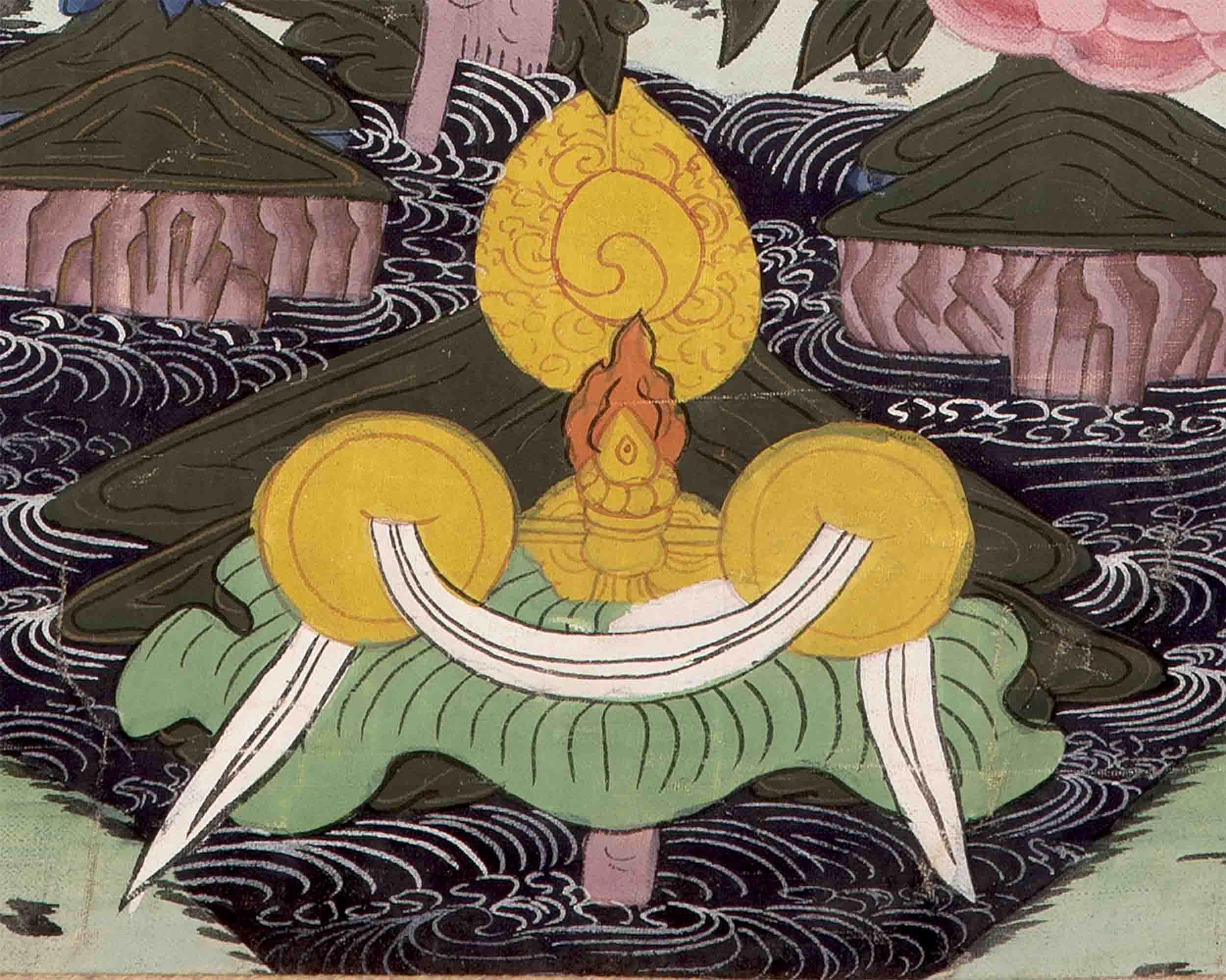 Rare Green Tara Thangka  | Vintage Tibetan Wall Decor